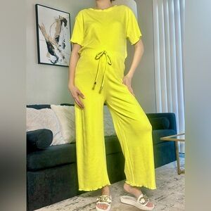 Marie lounge wear | comfy casual co-ord set | YELLOW